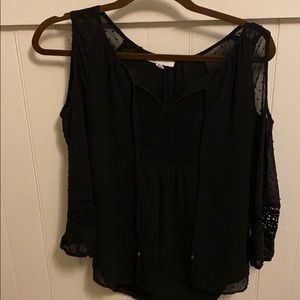 Black Cutout Top - S